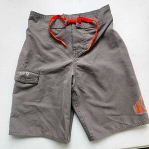Quiksilver Gray Shorts with Red Accents